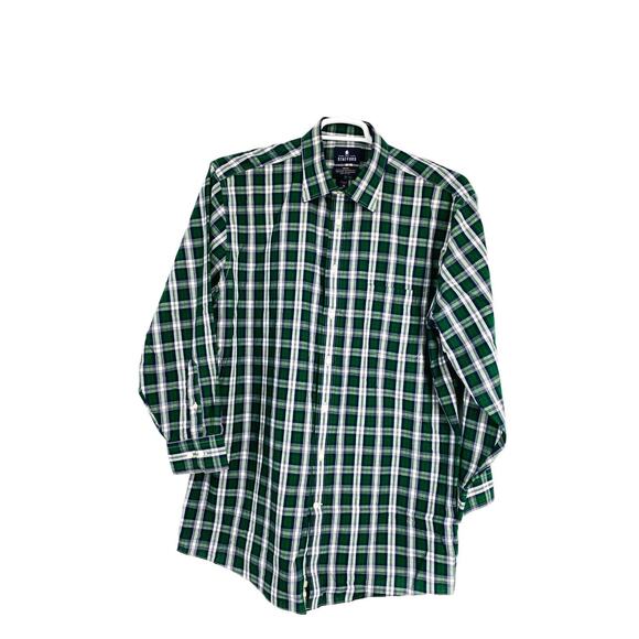 Men's STAFFORD Travel Shirt Long Sleeve Oxford Stretch Size 17/32-35 - Picture 4 of 7